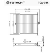 Фильтр салонный Totachi AC-407E, арт. TCA-784