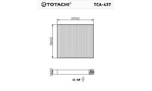 Фильтр салонный Totachi AC-407E, арт. TCA-437