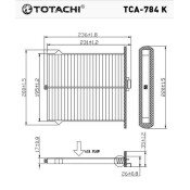 Фильтр салонный Totachi AC-407E/AC-407EX, угольный, арт. TCA-784K