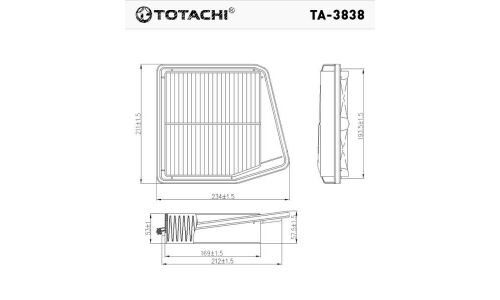 Фильтр воздушный TOTACHI TA-3838 17220-RL5-A00