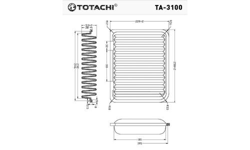 Фильтр воздушный Totachi, арт. TA-3100