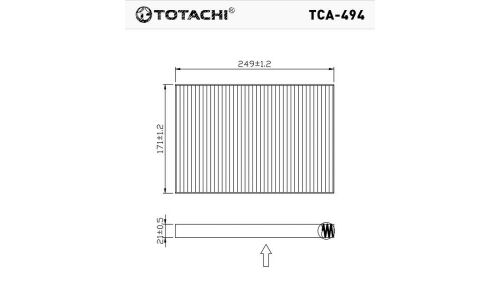Фильтр салонный Totachi, арт. TCA-494