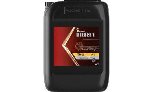Масло моторное Роснефть Diesel 1 10w40, получинтетическое, API CF-4/SJ, для дизельного двигателя, 20л, арт. 8366