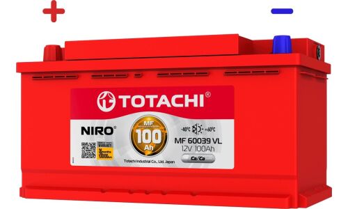 Аккумулятор Totachi Niro MF 60039 VL L5R(H8R), 100Ач, CCA 940А, обслуживаемый, арт. 90200