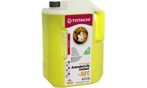 Антифриз Totachi Extented Life Coolant (ELC), OAT, жёлтый, -50°C, 4л, арт. 43804
