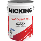 Масло моторное Micking Gasoline Oil MG1 0w20, синтетическое, API SP RC, ILSAC GF-6A, для бензинового двигателя, 20л, арт. M2118