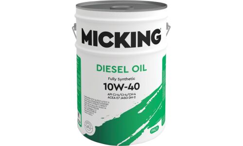 Масло моторное Micking Diesel Oil PRO1 10w40, синтетическое, API CJ-4, ACEA E7/A3/B3, JASO DH-2, для дизельного двигателя, 20л, арт. M1136