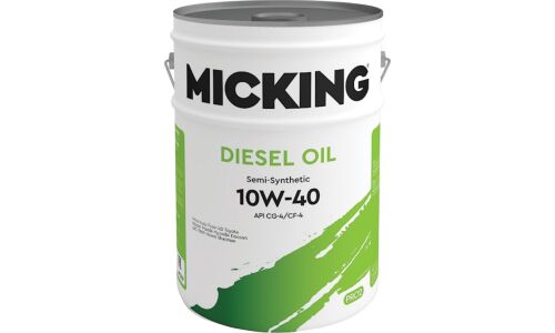 Масло моторное Micking Diesel Oil PRO2 10w40, полусинтетическое, API CG-4, для дизельного двигателя, 20л, арт. M1219