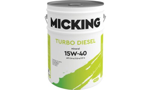 Масло моторное Micking Turbo Diesel PRO3 15w40, минеральное, API CH-4, для дизельного двигателя, 20л, арт. M1253