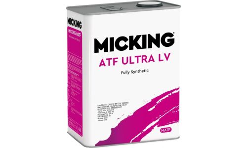 Масло трансмиссионное Micking ATF Ultra LV, синтетическое, универсальное, для АКПП, 4л, арт. M4132