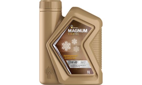 Масло моторное Роснефть Magnum Coldtec 5w40, синтетическое, API SN/CF, универсальное, 1л, арт. 9106