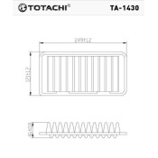 Фильтр воздушный Totachi, арт. TA-1430