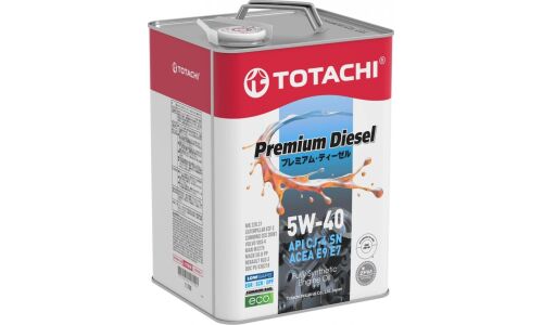 Масло моторное Totachi Premium Diesel 5w40, синтетическое, API CJ-4/SN, ACEA E9/E7, универсальное, 6л, арт. 11706