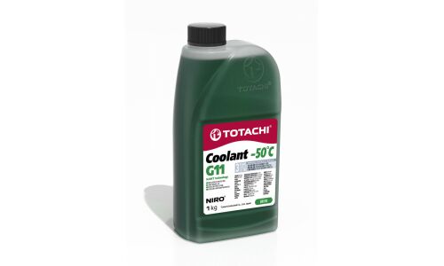 Антифриз Totachi Niro Coolant Green, G11, зелёный, -50°C, 1кг, арт. 44701