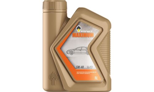Масло моторное Роснефть Maximum 5w40, полусинтетическое, API SG/CD, универсальное, 1л, арт. 8731