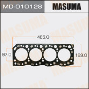 Прокладка ГБЦ Masuma, для двигателей 3L / 5L, арт. MD-01012 S