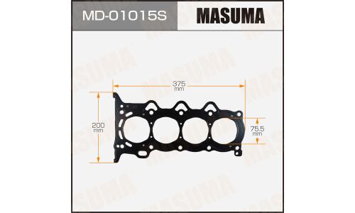 Прокладка ГБЦ Masuma, для двигателей 1NZ-FE, арт. MD-01015 S