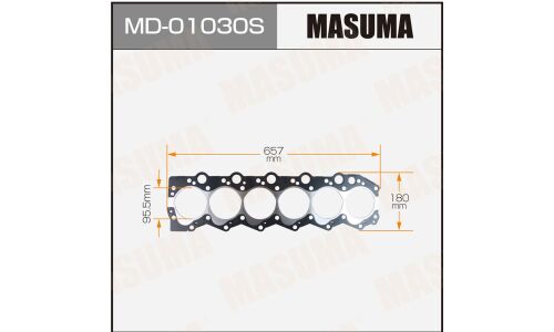 Прокладка головки блока цилиндров Masuma 1HZ, 1HDT (1/10)