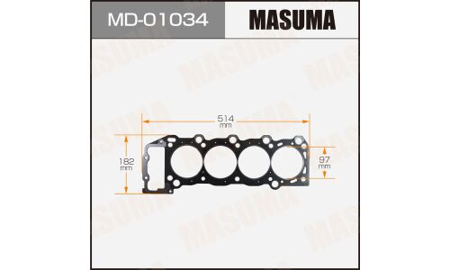 Прокладка ГБЦ Masuma, для двигателей 2TZ-TE, арт. MD-01034