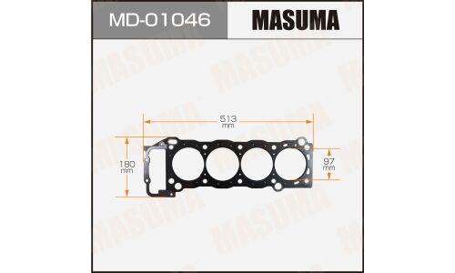 Прокладка ГБЦ Masuma, для двигателей 3RZ-FE, арт. MD-01046