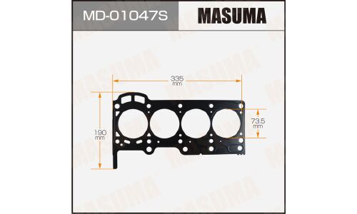 Прокладка ГБЦ Masuma, для двигателей 3SZ-VE, арт. MD-01047S