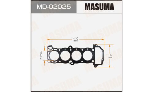 Прокладка ГБЦ Masuma, для двигателей GA15DS, арт. MD-02025
