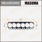 Прокладка головки блока цилиндров Masuma TD42 (1/10)