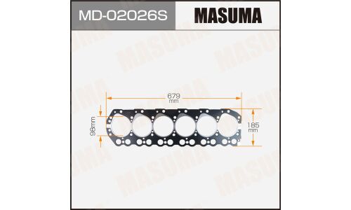 Прокладка ГБЦ Masuma, для двигателей TD42, арт. MD-02026 S