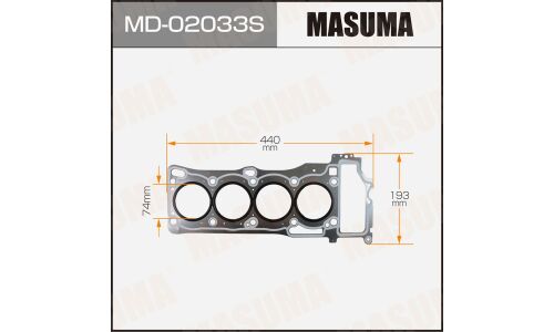 Прокладка ГБЦ Masuma, для двигателей QG15DE, арт. MD-02033S