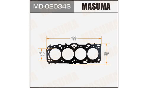 Прокладка ГБЦ Masuma, для двигателей CD20T, арт. MD-02034S