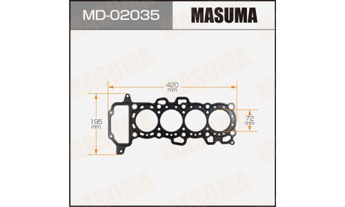 Прокладка ГБЦ Masuma, для двигателей MD-02035, арт. MD-02035
