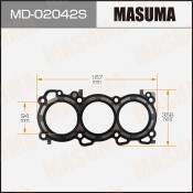 Прокладка головки блока цилиндров Masuma VQ30DE rear (1/10) Толщина 1,6 мм