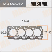 Прокладка ГБЦ Masuma, для двигателей 4D55 / 4D56, арт. MD-03017