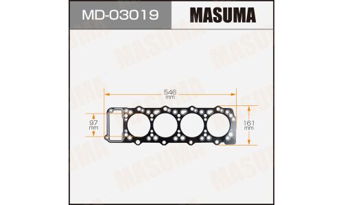 Прокладка головки блока цилиндров Masuma 4M40 (1/10)