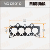 Прокладка головки блока цилиндров Masuma D15B (1/10)