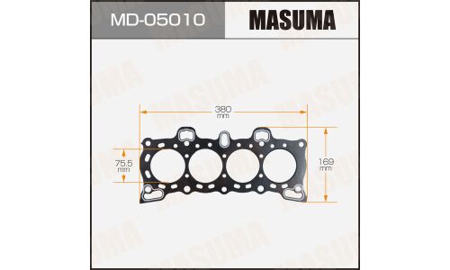 Прокладка ГБЦ Masuma, для двигателей D15B, арт. MD-05010