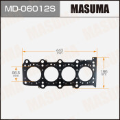 Прокладка головки блока цилиндров Masuma J20A (1/10)