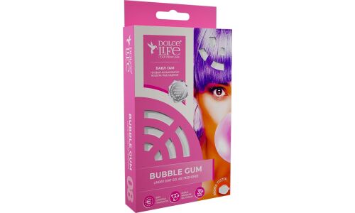 Ароматизатор под сиденье Dolce Life Bubble Gum (Бабл Гам), гелевый, плоский футляр 110г, арт. ТК-08