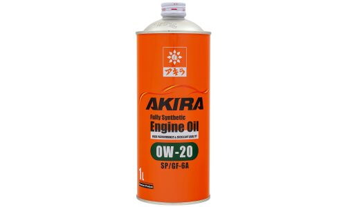 Масло моторное Akira Engine Oil 0w20, синтетическое, API SP, ILSAC GF-6A, для бензинового двигателя, 1л, арт. A00032229-001