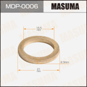 Кольцо уплотнительное топливной форсунки Masuma, латунь, 15.5х21х2.3мм, арт. MDP-0006