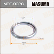 Шайба (прокладка) для болта маслосливного MASUMA, MITSUBISHI 13.8x18.8x2.3