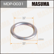 Шайба (прокладка) для болта маслосливного MASUMA, VAG 14.2x19.6x2.2