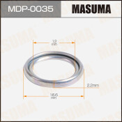 Шайба (прокладка) для болта маслосливного АКПП MASUMA, TOYOTA 12x16.6x2.2