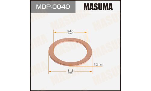 Шайба (прокладка) для болта маслосливного MASUMA, TOYOTA 31.8x24.6x1 [уп.50]