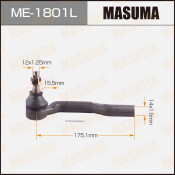 Наконечник рулевой тяги Masuma, левый, арт. ME-1801L