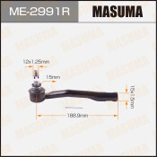 Наконечник рулевой тяги Masuma, правый, арт. ME-2991R