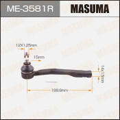 Наконечник рулевой тяги Masuma, правый, арт. ME-3581R