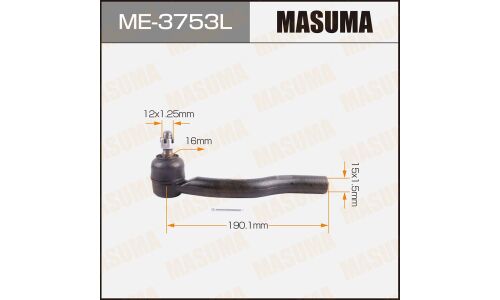 Наконечник рулевой тяги Masuma, левый, арт. ME-3753L