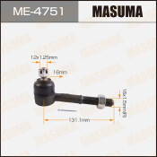 Наконечник рулевой тяги Masuma, арт. ME-4751
