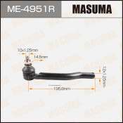 Наконечник рулевой тяги Masuma, правый, арт. ME-4951R